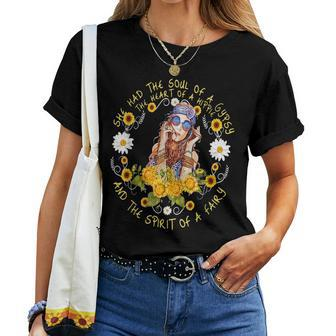 She Has The Soul Of A Gypsy The Heart Of A Hippie Women Women T-shirt | Mazezy