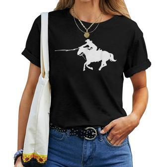 Silhouette Roping Rodeo Calf Roper Horse Rider Cowboy Lovers Women T-shirt | Mazezy