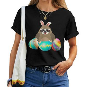 Sloth Easter Egg Bunny Ears Costume Rabbit For Boys Girls Women T-shirt - Seseable