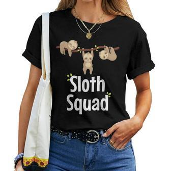 Sloth Squad Cute Sloth Matching Apparel For Women And Kids Women T-shirt | Mazezy