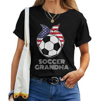 Soccer Grandma Grandparents Us Grandmom Soccer Player Women T-shirt | Mazezy