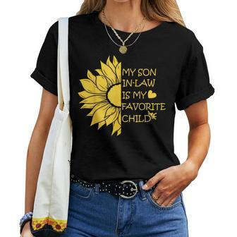 My Son In Law Is My Favorite Child Sunflower Mother-In-Law Women T-shirt | Mazezy