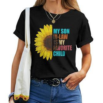 Womens My Son In Law Is My Favorite Child Son In Law Vintage Women T-shirt | Mazezy CA