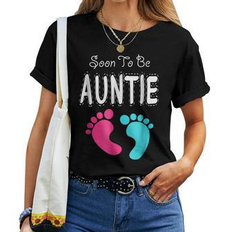 Womens Soon To Be Auntie Women T-shirt | Mazezy