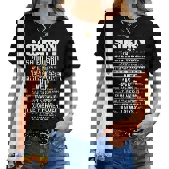 Sorry Im A Spoiled Husband Taken By A Freaking Awesome Wife Women T-shirt Casual Daily Basic Unisex Tee | Mazezy