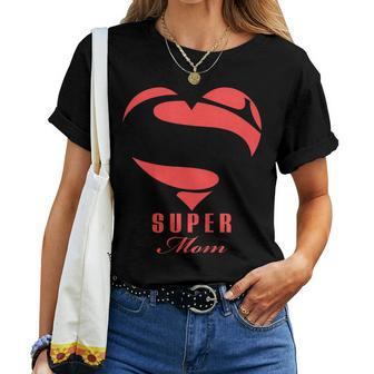 Super Mom Superhero T Shirt Mother Father Day Women T-shirt | Mazezy