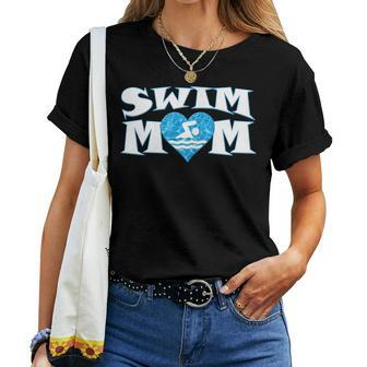 Swim Mom Heart Shaped Pool Water Swimmer Swimming & Diving Women T-shirt - Thegiftio UK