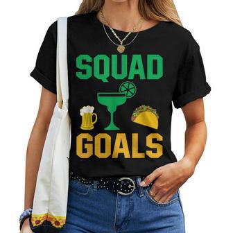 Taco Tequila Beer Squad Goals Women T-shirt | Mazezy