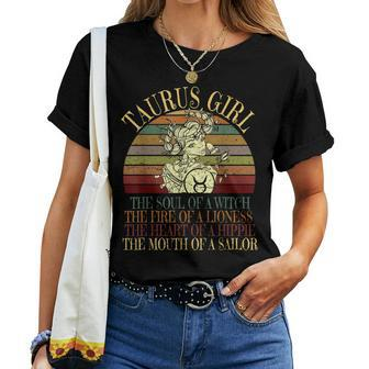 Taurus Girl Zodiac Sign T April & May Birthday Women Women T-shirt | Mazezy