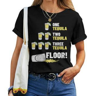 Tequila Outfit One Tequila Two Tequila Three Tequila Floor Women T-shirt | Mazezy