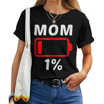 Tired Mom Low Battery Tshirt Women Women T-shirt | Mazezy