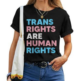 Womens Trans Right Are Human Rights Transgender Lgbtq Pride Women T-shirt | Mazezy