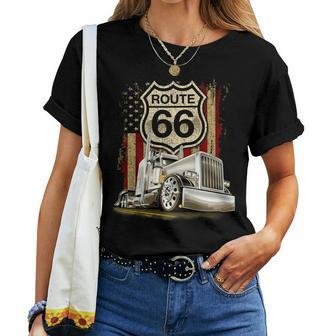 Trucker Route Women T-shirt - Seseable