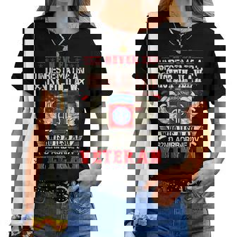 Never Undertimate An Sisterinlaw 82Nd Airborne Paratrooper Women T-shirt | Mazezy