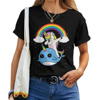 Unicorn Narwhal Rainbow Best Friends Unicorn Squad Women T-shirt | Mazezy