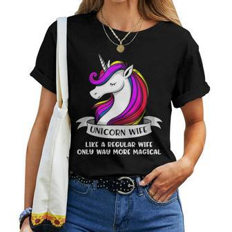 Unicorn Wife Gift Magical Women Women T-shirt - Seseable