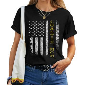 US Coast Guard Uscg Coastie Mom Flag Women T-shirt - Seseable