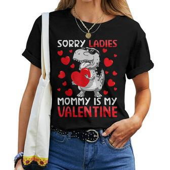 Valentines Day Boys Kids Sorry Ladies Mommy Is My Valentine V5 Women T-shirt - Seseable