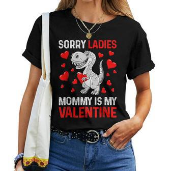 Valentines Day Boys Kids Sorry Ladies Mommy Is My Valentine V7 Women T-shirt - Seseable
