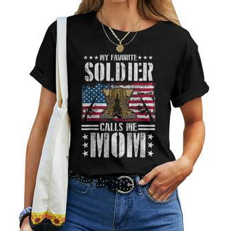 Veteran Mom Soldier Military Women T-shirt | Mazezy