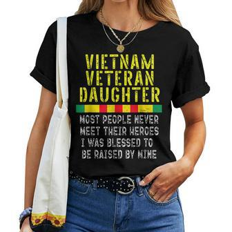 Vietnam Veteran Daughter Raised By My Hero War Veterans Women T-shirt - Seseable