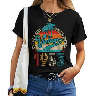 Vintage 1953 Limited Edition 70 Year Old Men 70Th Birthday Women T-shirt Casual Daily Basic Unisex Tee | Mazezy