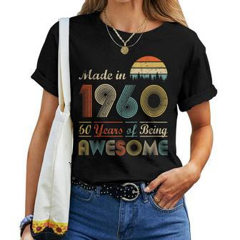 Vintage 1960 Made In 1960 60Th Birthday 60 Years Old Women T-shirt | Mazezy