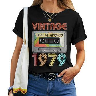 Vintage 40Th Birthday April 1979 Mens Womens Vintage 1979 Tank Top Women T-shirt | Mazezy
