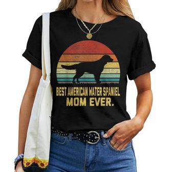 Vintage Best American Water Spaniel Mom Ever Women T-shirt - Seseable
