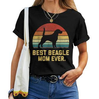 Vintage Best Beagle Mom Ever Women T-shirt - Seseable