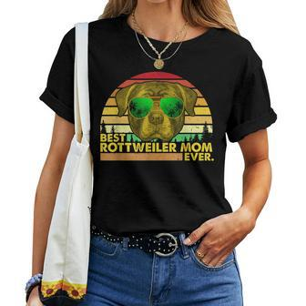 Vintage Best Rottweiler Mom Ever Dog Mommy Mother Women T-shirt | Mazezy
