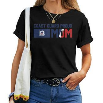 Vintage Classic Us Coast Guard Proud Mom Uscg Flag Women T-shirt - Seseable