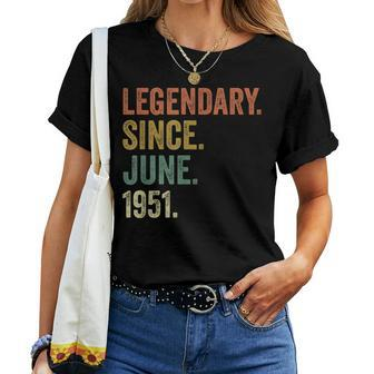 Vintage June 1951 68Th Birthday Men Women Women T-shirt | Mazezy