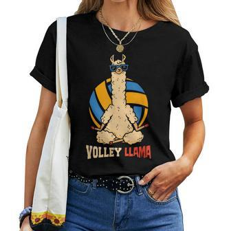 Volley Llama Sports Game Volleyball Women T-shirt | Mazezy