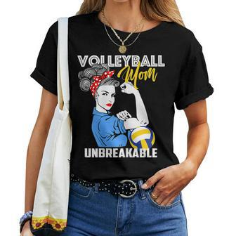 Womens Volleyball Mom Unbreakable Women T-shirt | Mazezy