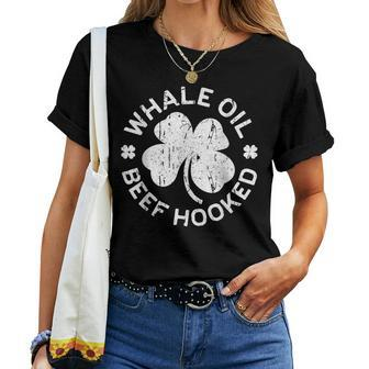 Whale Oil Beef Hooked Saint Patricks Day Women T-shirt - Seseable