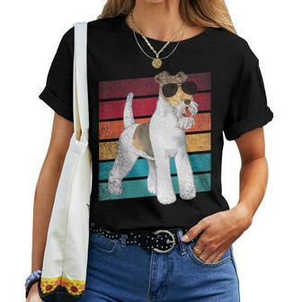 Wire Hair Fox Terrier Dog Mom Dad Clothing Women T-shirt | Mazezy