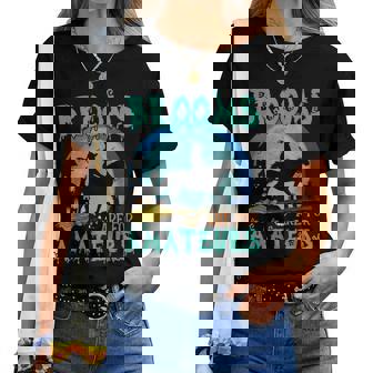 Witch Riding Horse Halloween Brooms Are For Amateurs Women T-shirt | Mazezy