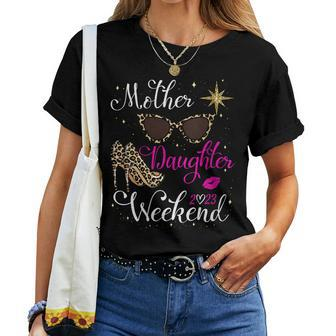 Womens Mother Daughter Weekend 2023 Family Vacation Girls Trip  Women T-shirt Casual Daily Crewneck Short Sleeve Graphic Basic Unisex Tee