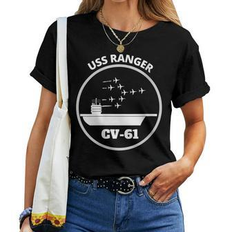 Womens Navy Aircraft Carrier Uss Ranger Women T-shirt - Seseable