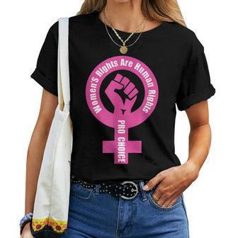 Womens Rights Are Human Rights Pro Choice Gift For Women Women Crewneck Short T-shirt - Thegiftio UK