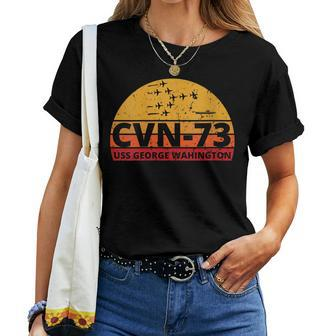 Womens Us Aircraft Carrier Cvn-73 Uss George Washington Women T-shirt - Seseable