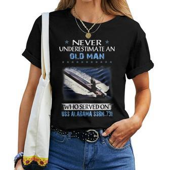 Womens Uss Alabama Ssbn-731 Submarine Veterans Day Father Day Gift Women T-shirt - Seseable