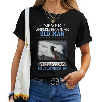Womens Uss Los Angeles Ssn-688 Submarine Veterans Day Father Day Women T-shirt - Seseable