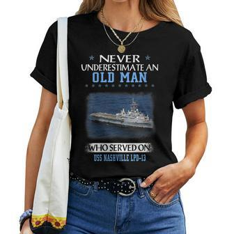 Womens Uss Nashville Lpd-13 Veterans Day Father Day Women T-shirt - Seseable