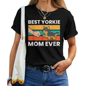 Yorkshire Terrier Dog Owner Mom Best Yorkie Mom Ever Women T-shirt - Seseable