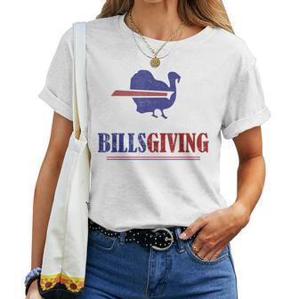 Billsgiving Happy Thanksgiving Chicken American Football  Women T-shirt Casual Daily Crewneck Short Sleeve Graphic Basic Unisex Tee