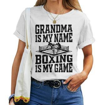 Boxing Fighter Boxing Grandma Is My Name Boxing Is My Game Women T-shirt | Mazezy