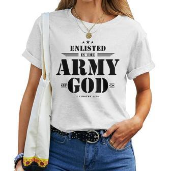 Christian Gifts Religious Bible Verse Scriptures Gods Army Women T-shirt - Seseable