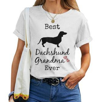 Dachshund Grandmother Gift Dachshund Grandma Best Ever Women T-shirt - Seseable